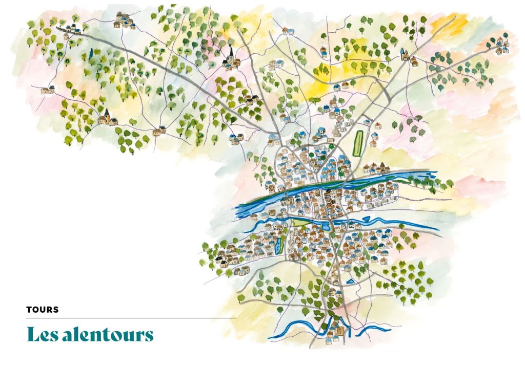 Carte Tours - Les alentours